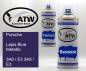 Preview: Porsche, Lapis Blue Metallic, 3A8 / E3 3A9 / E3: 400ml Sprühdose + 400ml Klarlack - Set, von ATW Autoteile West.